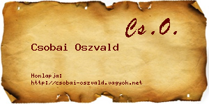 Csobai Oszvald névjegykártya